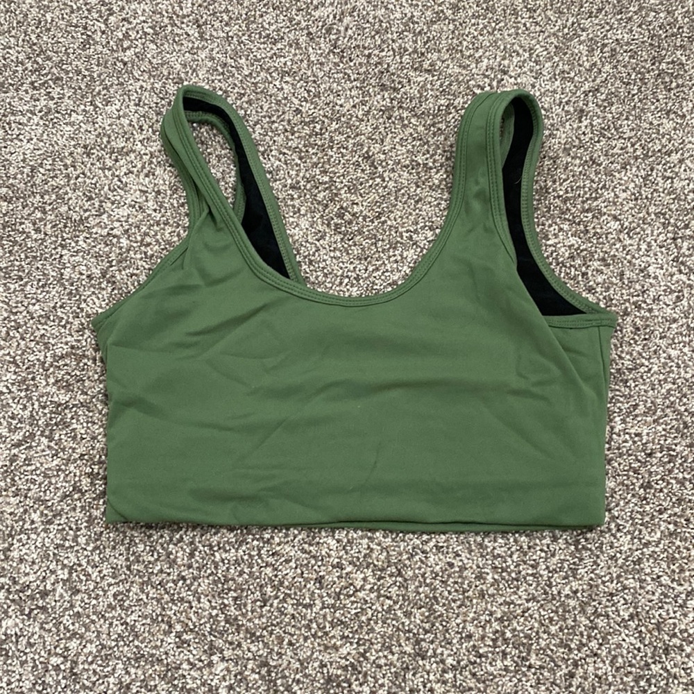 Balance athletica green sports bra size medium